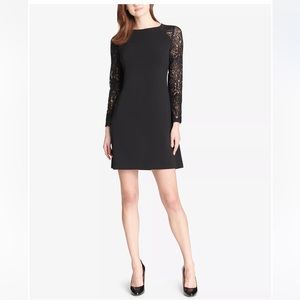 Tommy Hilfiger beautiful lace sleeve black dress